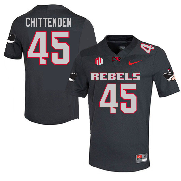 #45 Caden Chittenden UNLV Rebels College Football Jerseys-Retro Charcoal #45 Caden Chittenden UNLV Rebels College Football Jerseys-Retro Charcoal